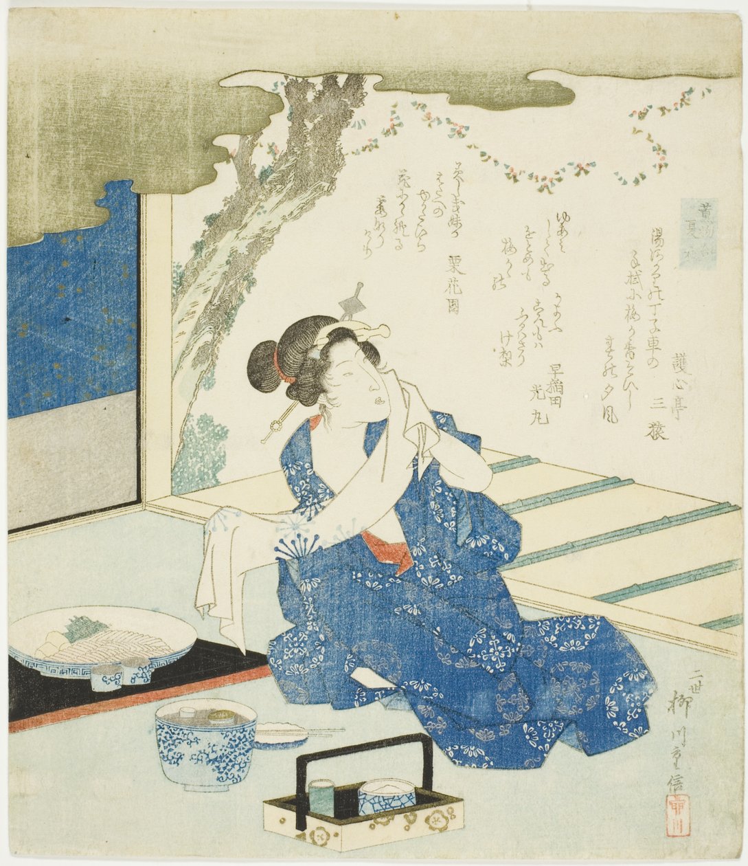 Summer Robes (Natsugoromo), från serien "A Comparison of Incense (Takimono awase)" av Yanagawa Shigenobu II