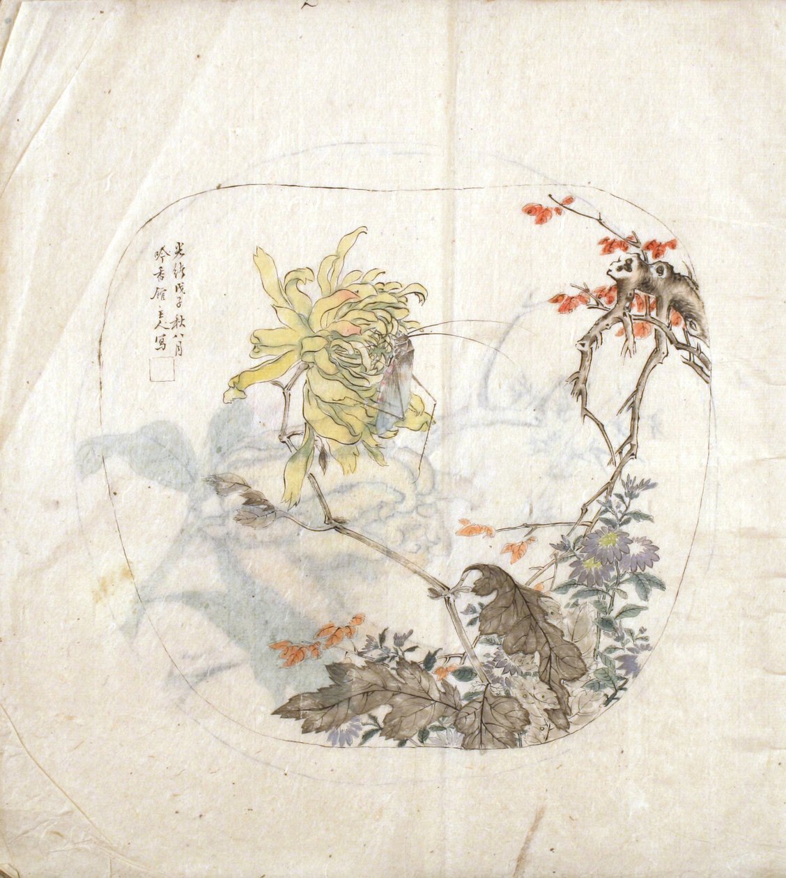 A Sketch of Chrysanthemums av Yang Shichao
