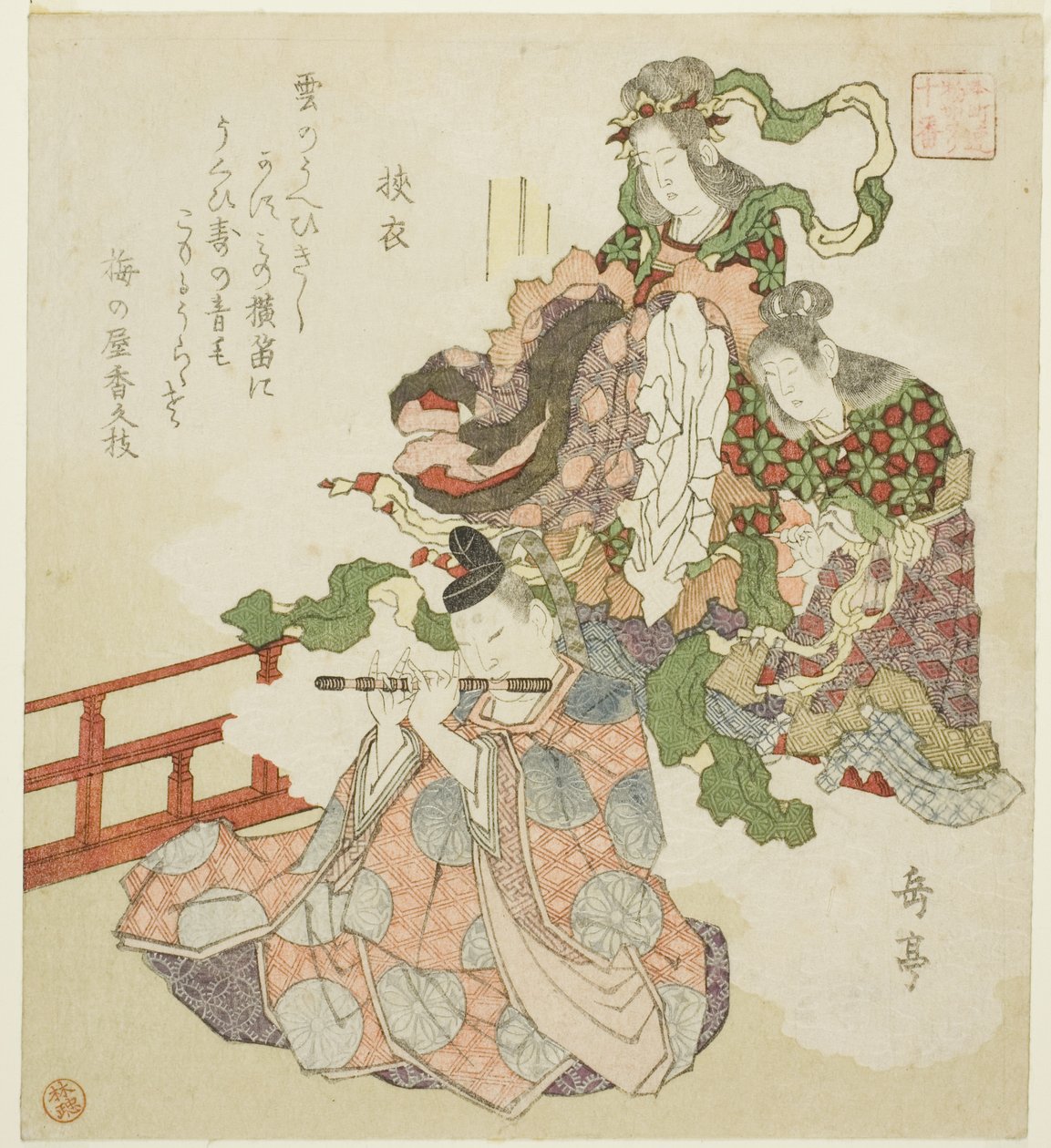 The Tale of Sagoromo, från serien "Ten Courtly Tales for the Honcho Circle (Honchoren monogatari juban)" av Yashima Gakutei