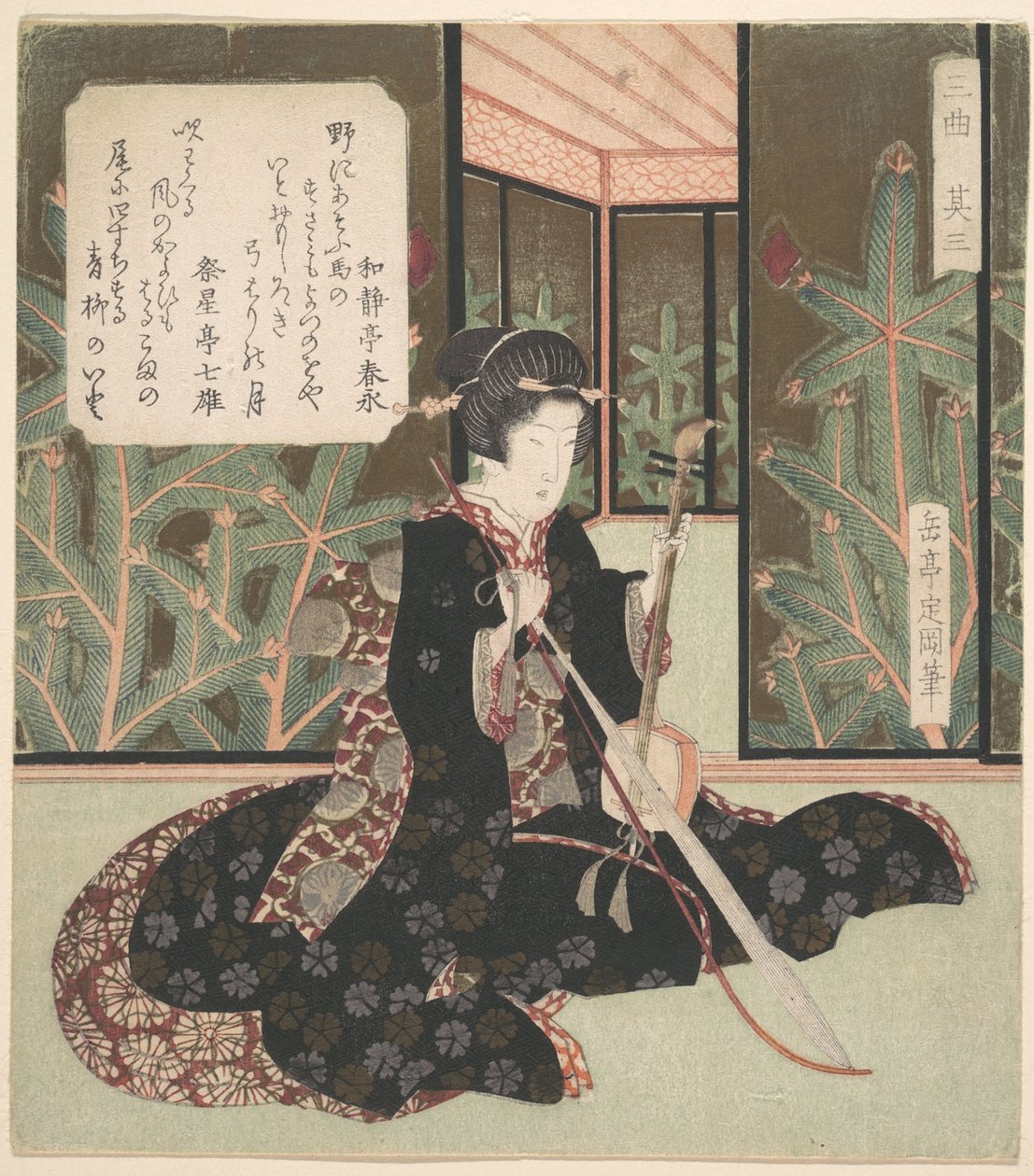 Trio, del tre av Yashima Gakutei