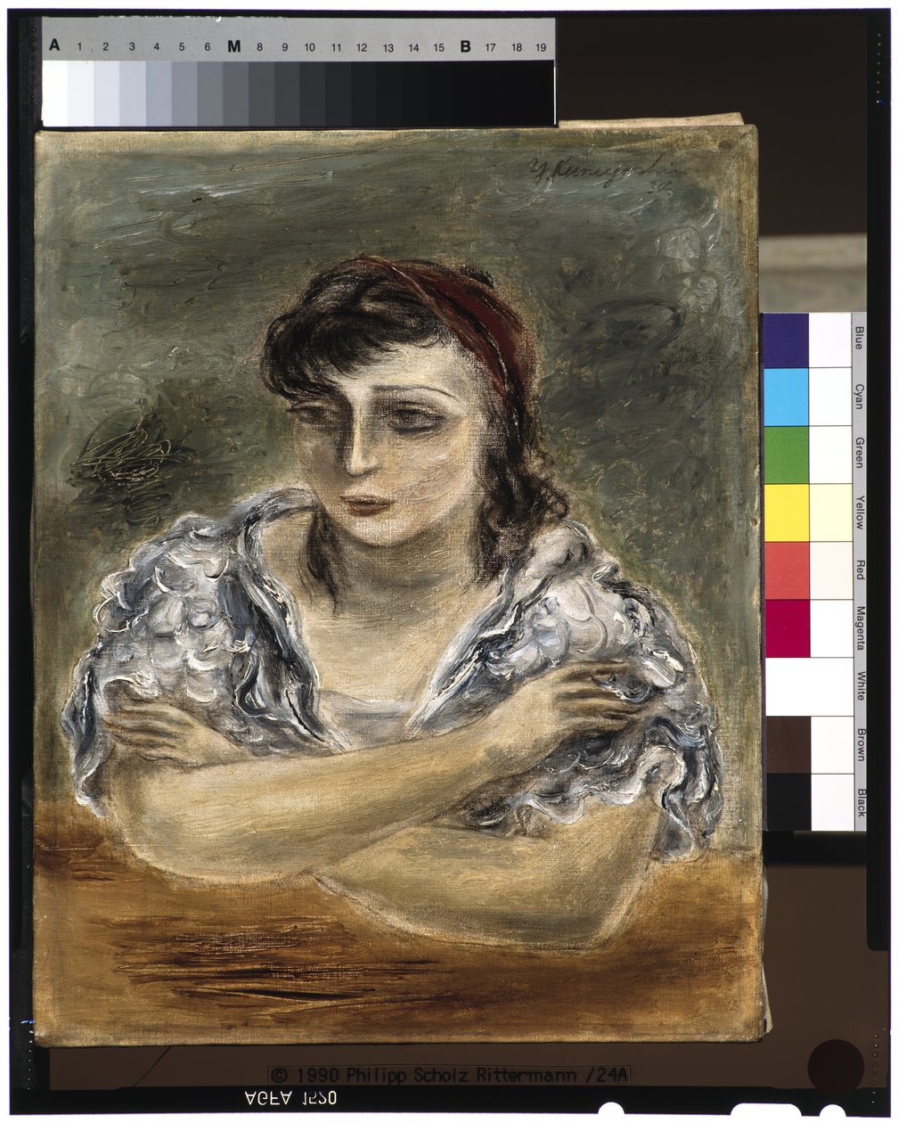 Flickan i vit klänning (Sara Mazo) av Yasuo Kuniyoshi
