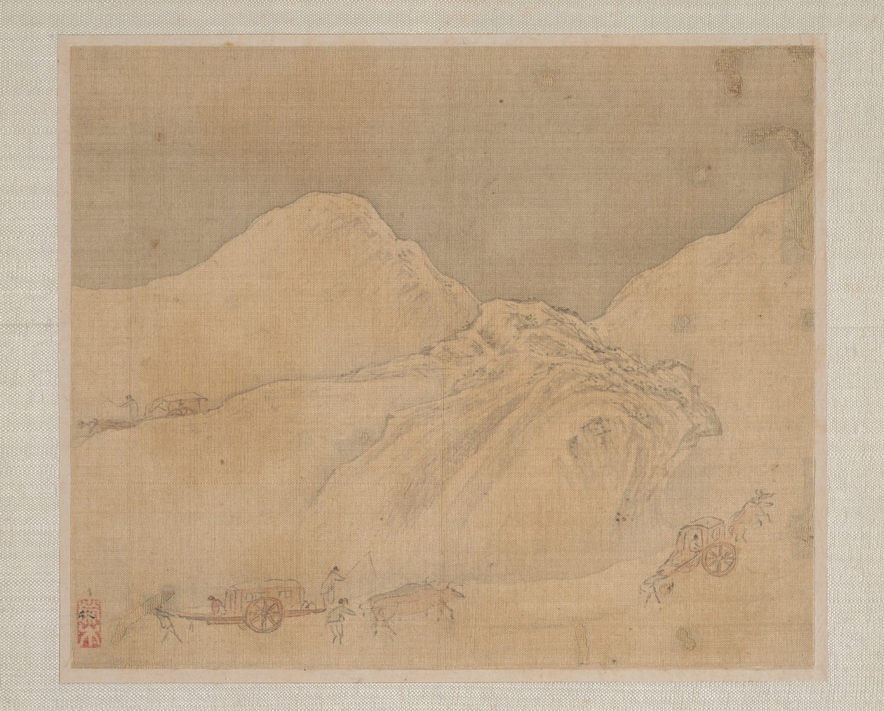 Landskap, daterad 1652. av Ye Xin