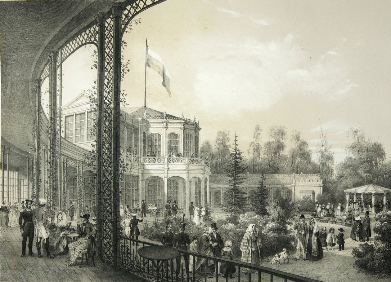 Järnvägsstationen i Pavlovsk, 1840-1850 av Yegor Yegorovich Meier