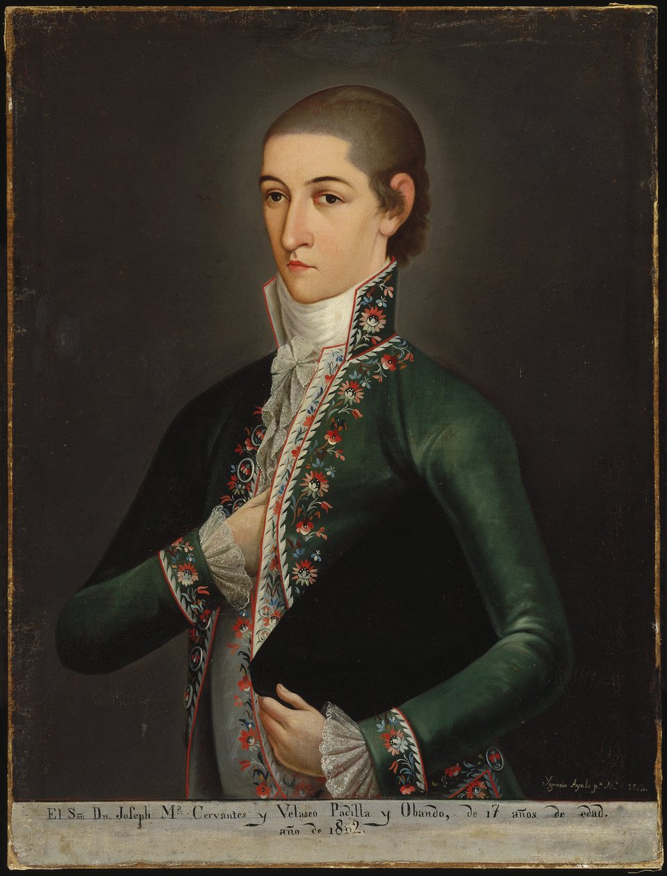 Don Jose Maria Cervantes och Velasco Padilla y Obando, 1802 av Ygnacio Ayala