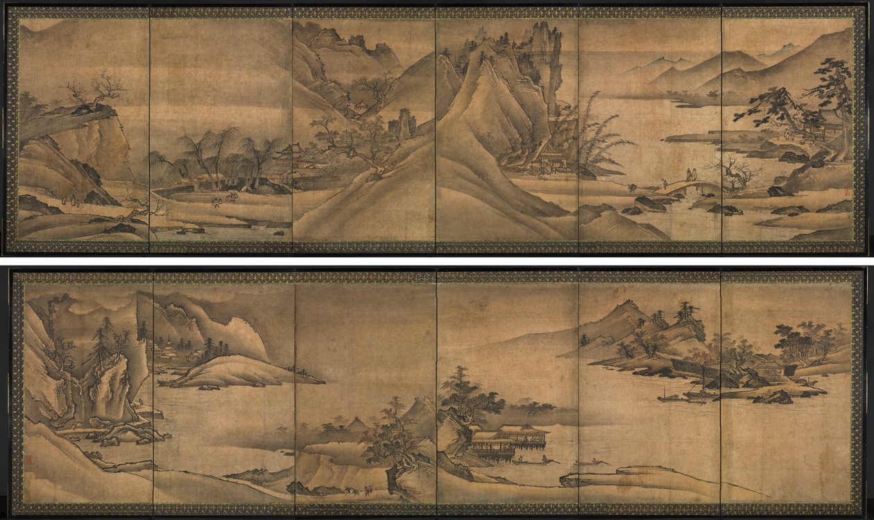 Landskapet av de fyra årstiderna av Yi Sumun (Korean, b. c. 1404)