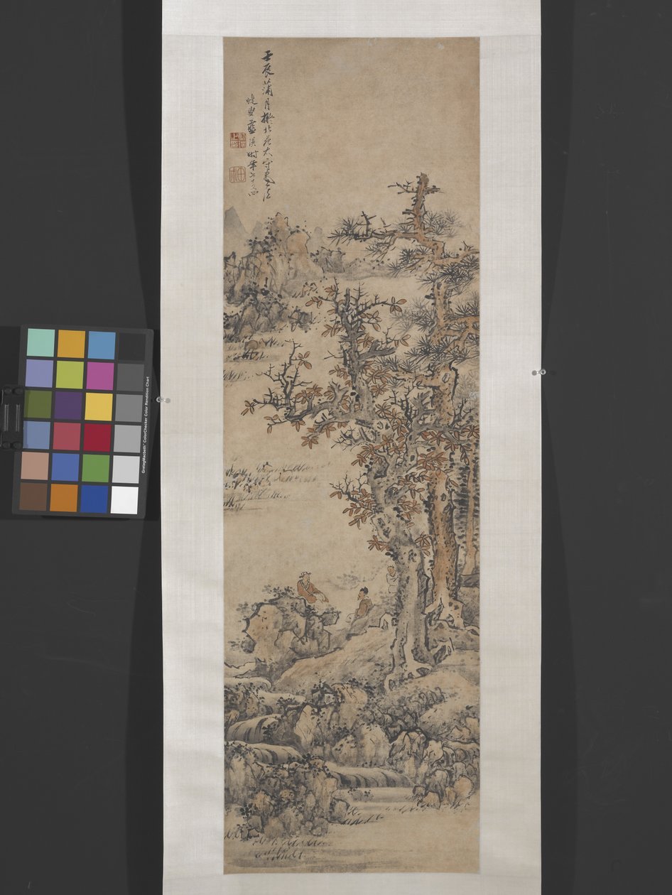 Landskap efter Dong Yuan [Active 10th Century] (bläck och färg på papper) av Ying Lan