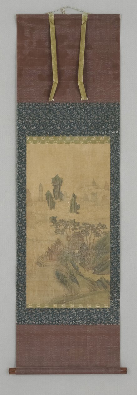 Landskap (bläck och färg på papper) av Ying Qiu