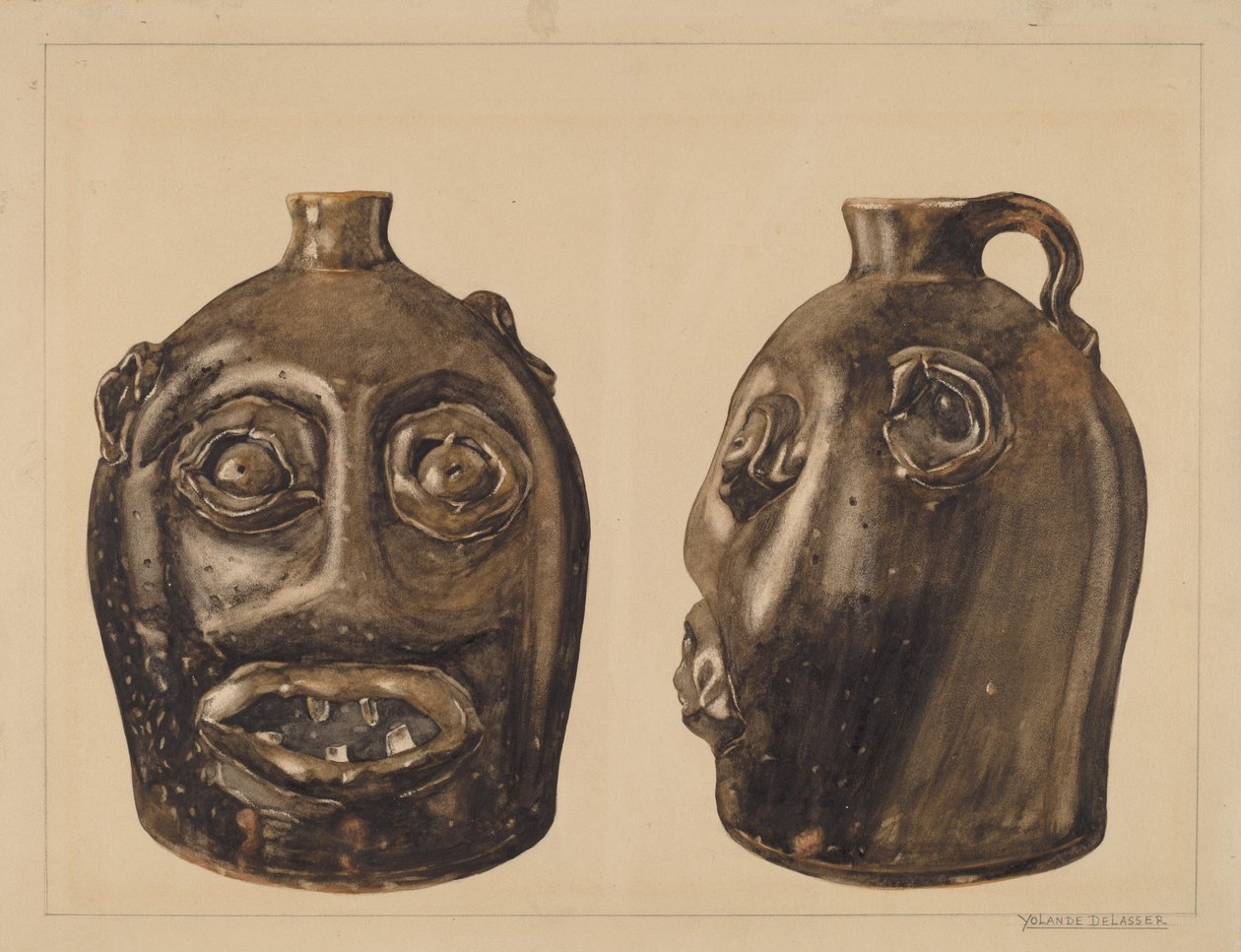 Grotesk kanna, ca. 1936. av Yolande Delasser