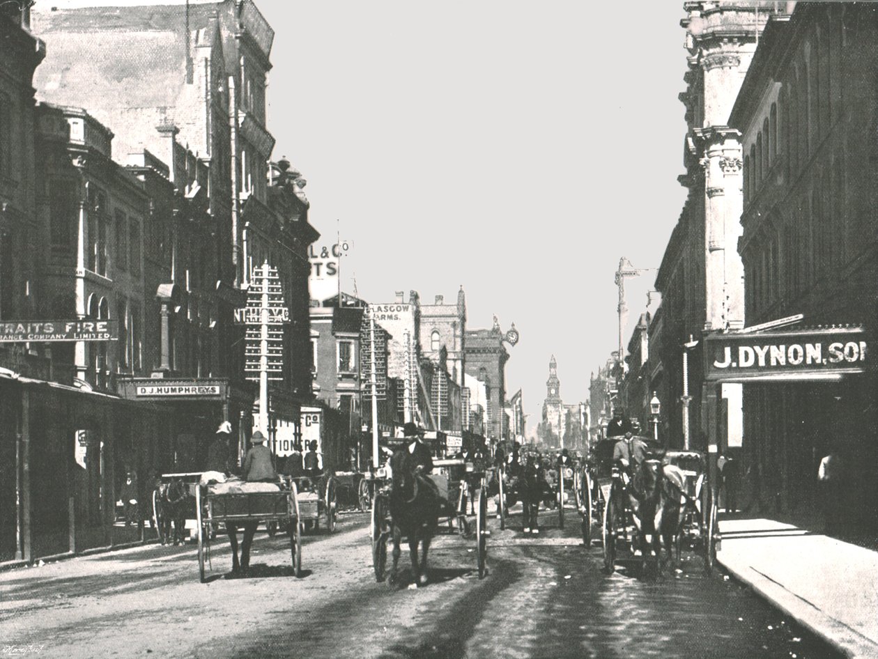 George Street, Sydney, Australien, 1895. av York and Son
