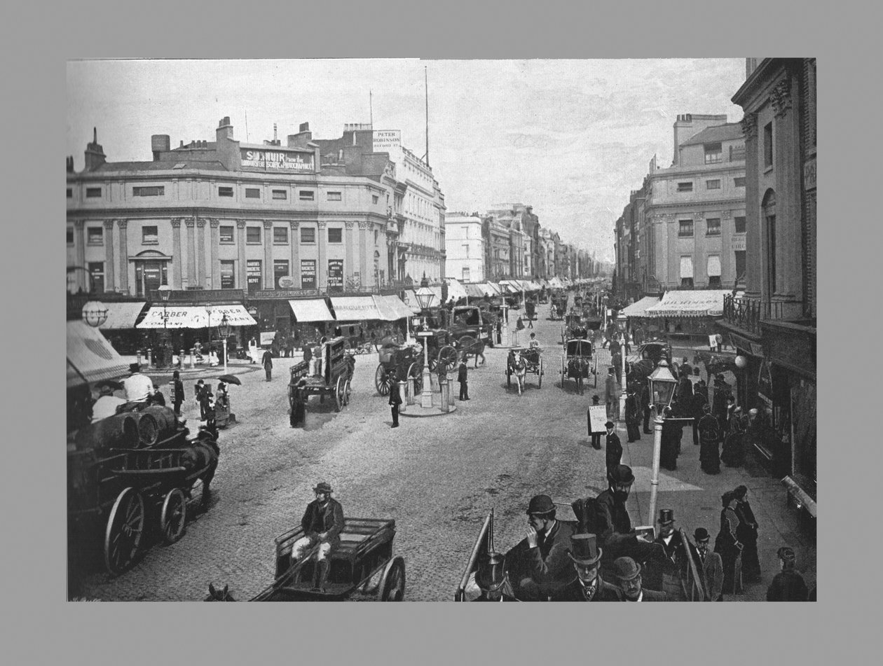 Regent Circus och Oxford Street, österut, c1900 av York and Son