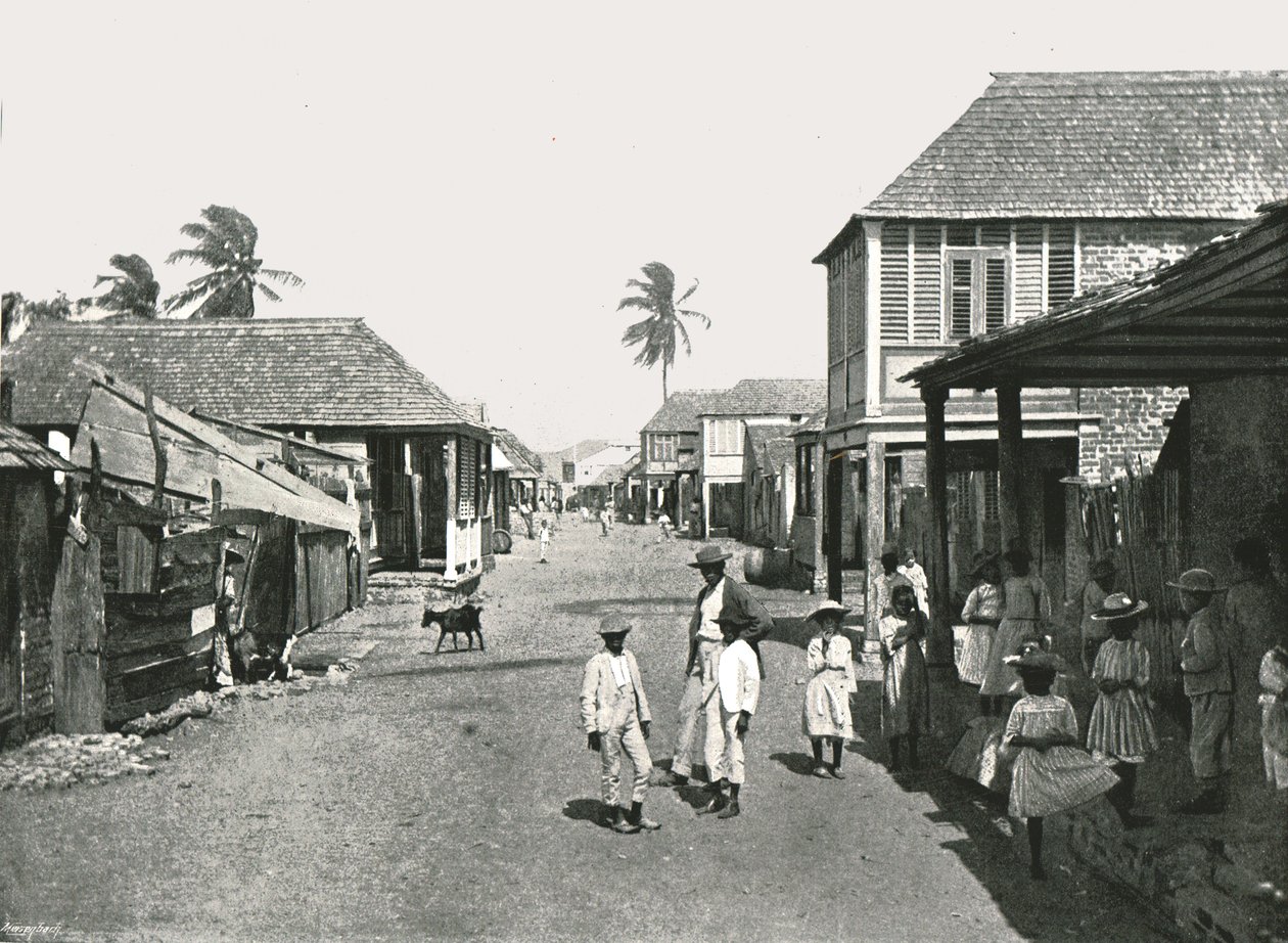 Gatubild i Port Royal, Jamaica, 1895. av York and Son