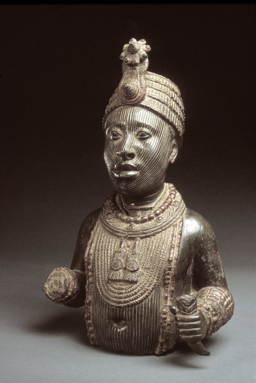 Oni, från Ife, 1400-1500-talet (zinkmässing) av Yoruba Culture