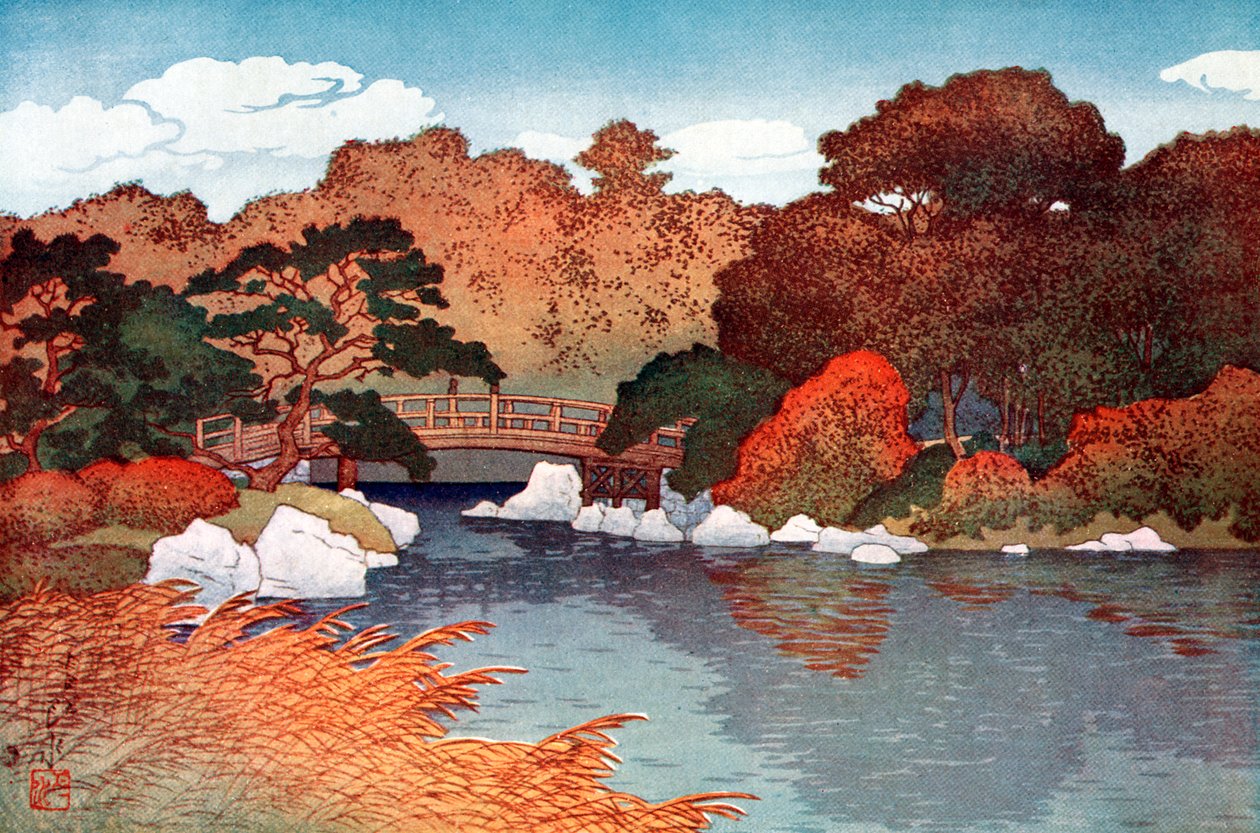 Höst i Hundra Flower Garden på Muko-Jima, c1900-1950. av Yoshida Hiroshi