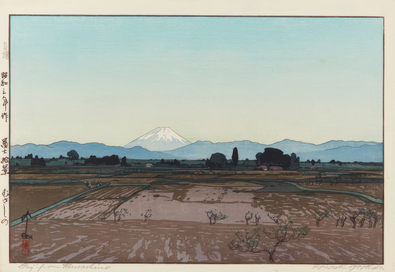 Fuji från Musashino av Yoshida Hiroshi