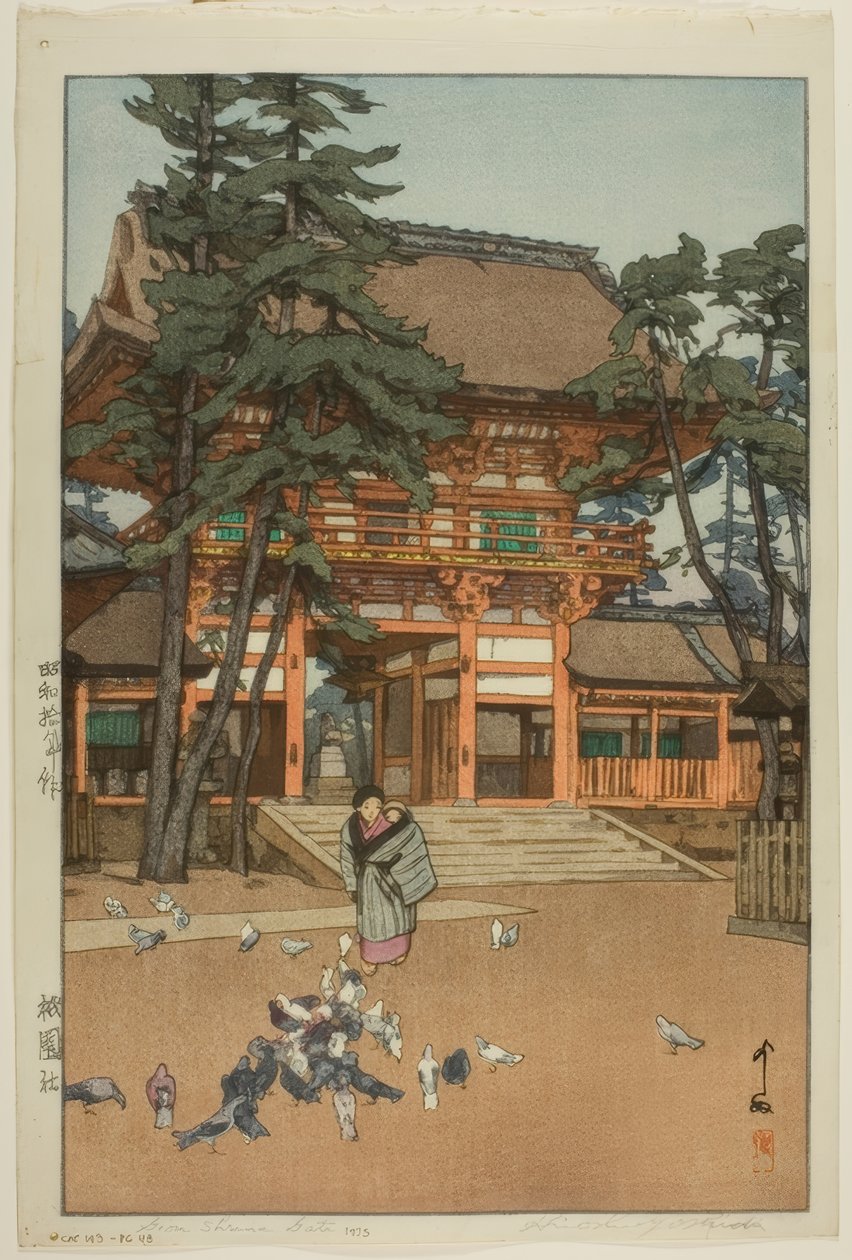 Gion helgedoms port av Yoshida Hiroshi