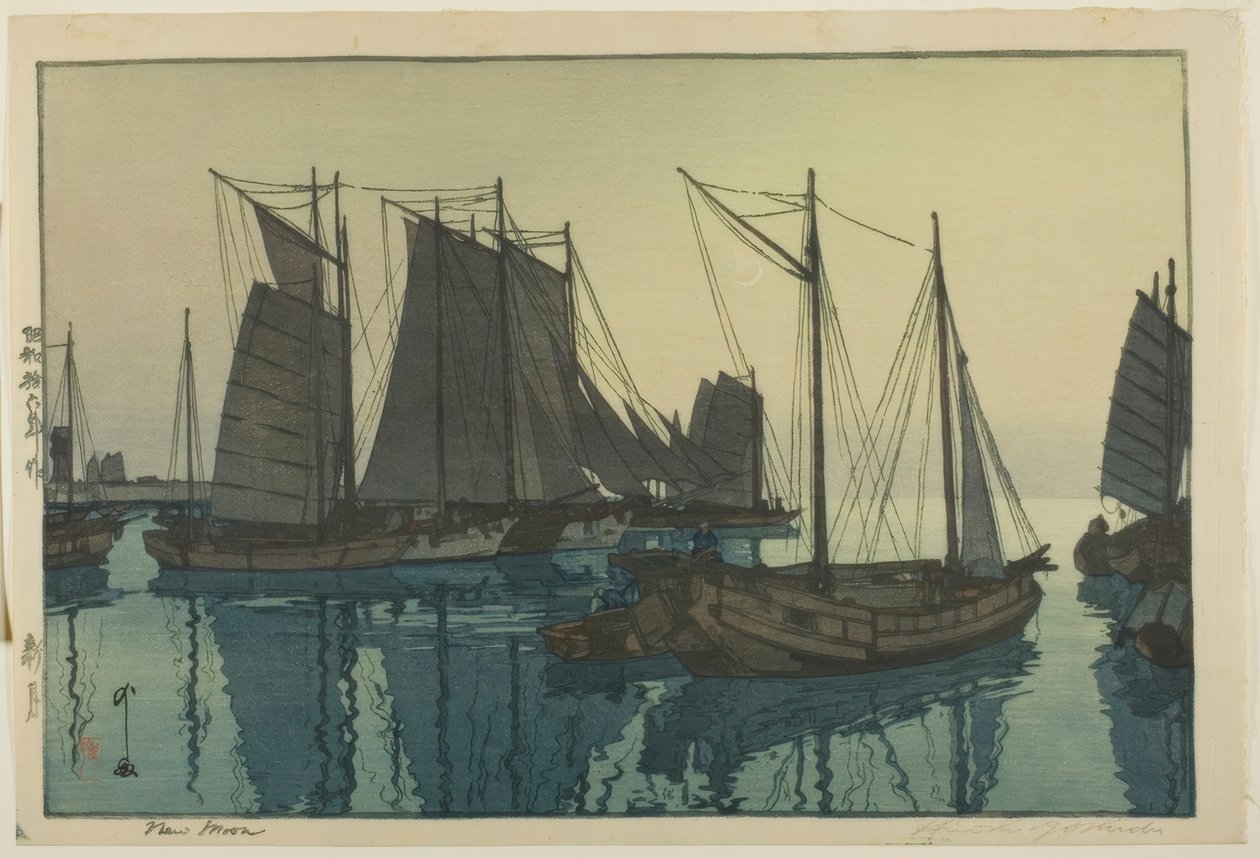 Ny måne av Yoshida Hiroshi