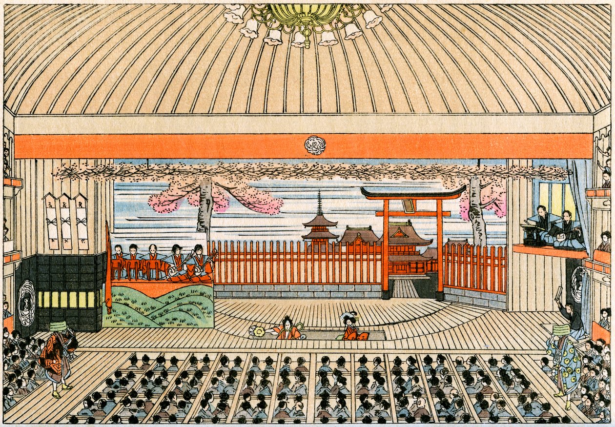 Traditionell japansk teater: scenen i Kaboukiza, Tokyos största teater, med sin roterande plattform av Yoshimune Arai