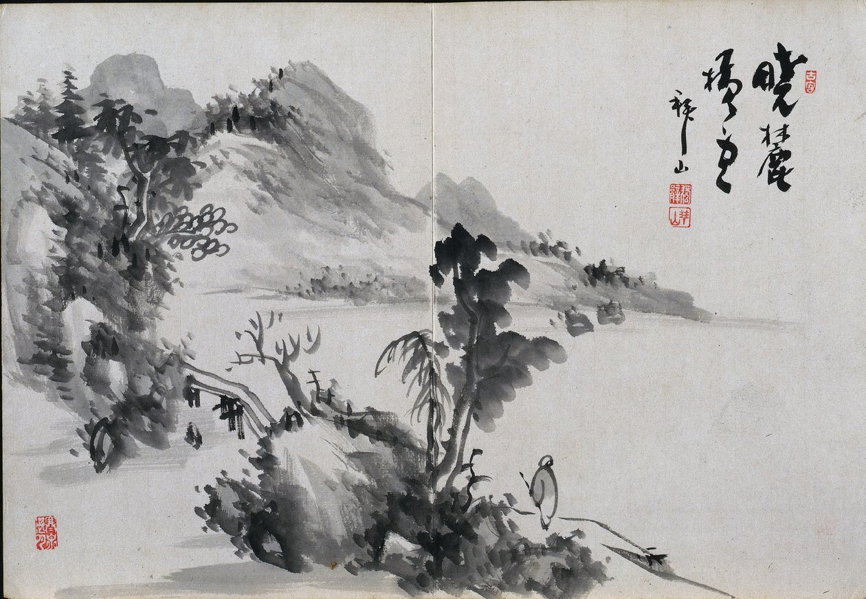 Album med landskapsskisser, 1800-talet. av Yoshitsugu Haizan