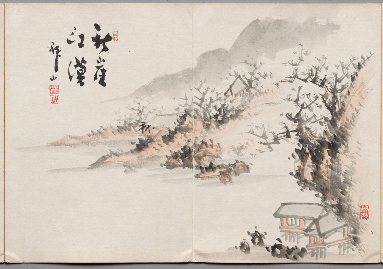 Målning elva från Album of Paintings av Haizan av Yoshitsugu Haizan