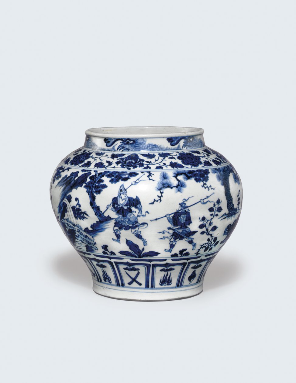 White and Blue Guan, mitten av 1300-talet av Yuan Dynasty Chinese School