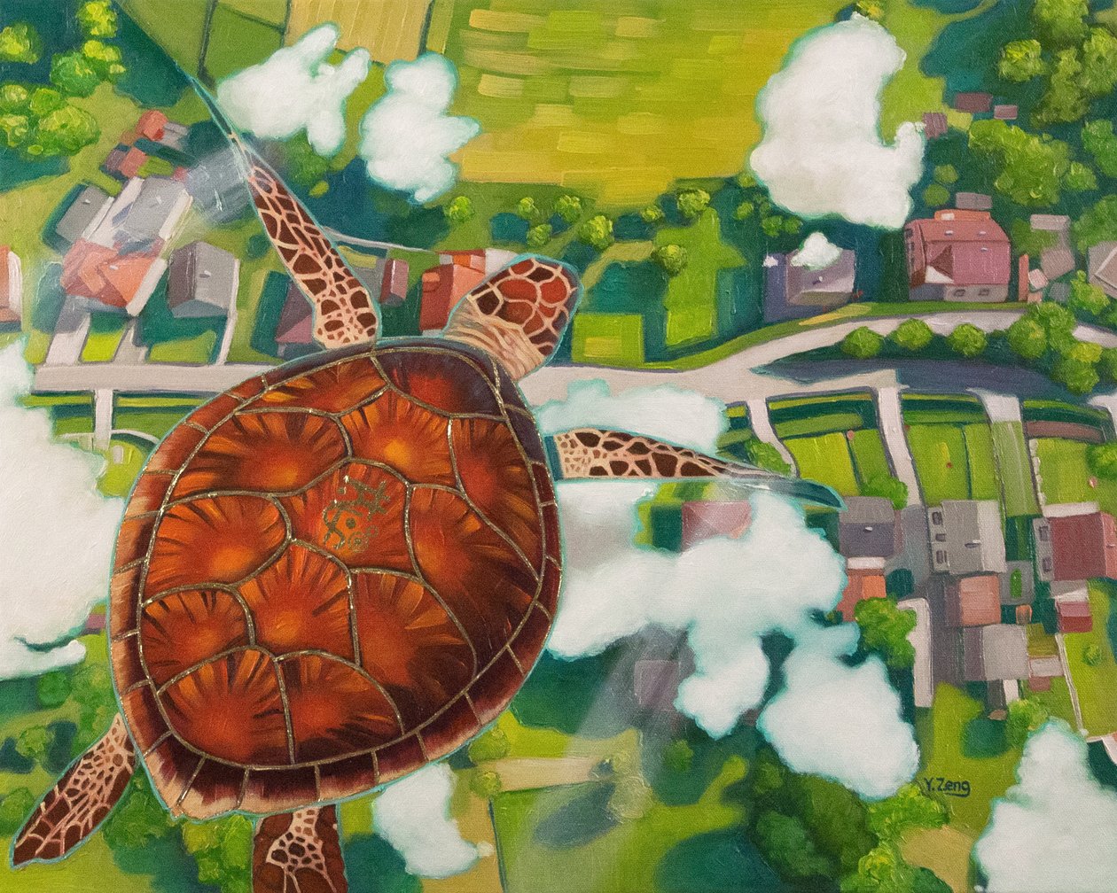 Kryssningshöjd, 2023 (olja på duk) av Yue Zeng