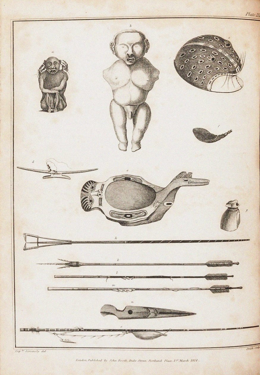 Illustration från en resa runt jorden under åren 1803-06, i skeppet Neva, 1814 av Yuri Fyodorovich Lisyansky