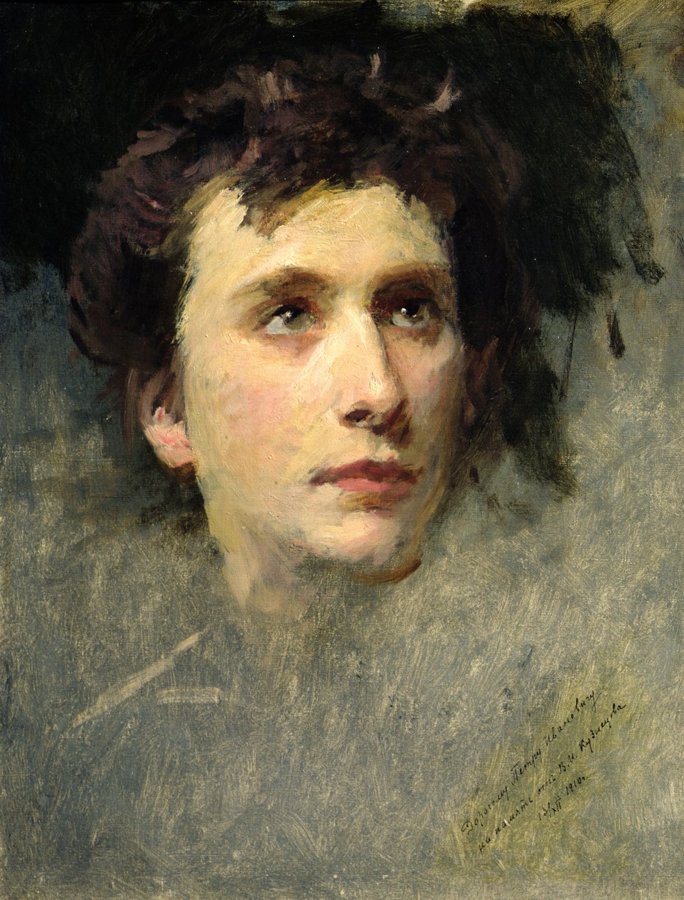 Porträtt av kompositören Pjotr Iljitsj Tjajkovskij, 1850-tal av Yury Jacovlevich Lehman