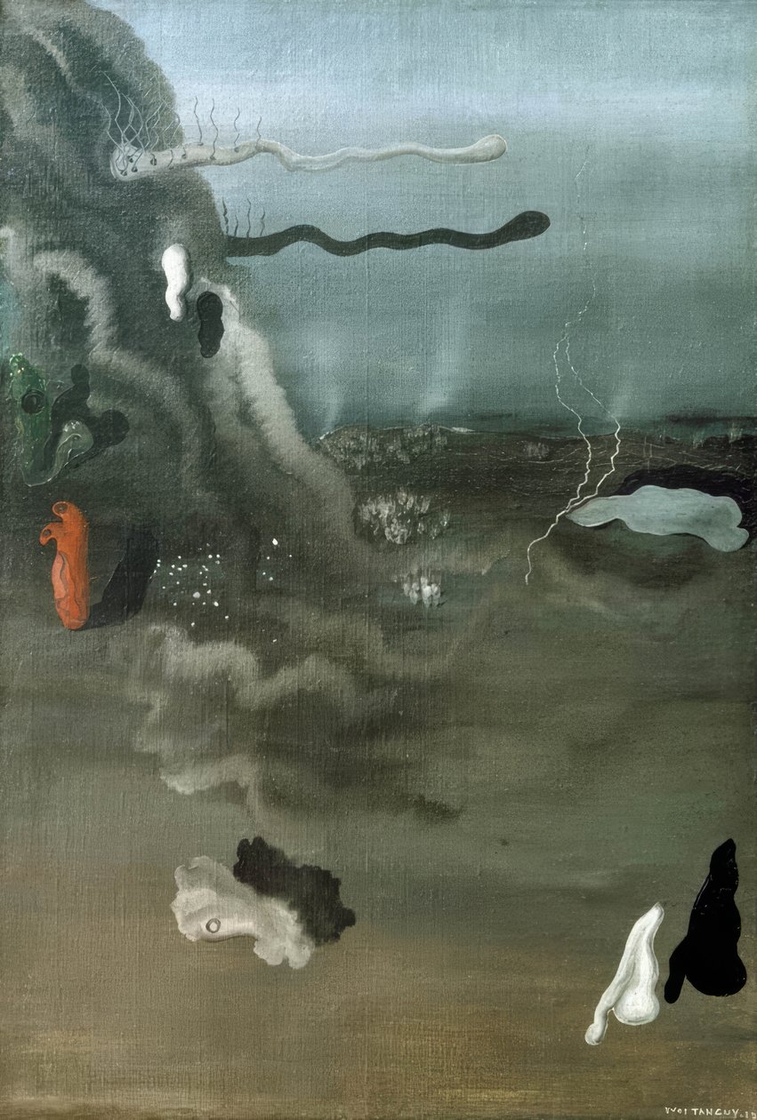 Utan titel (Surrealistisk komposit.) av Yves Tanguy