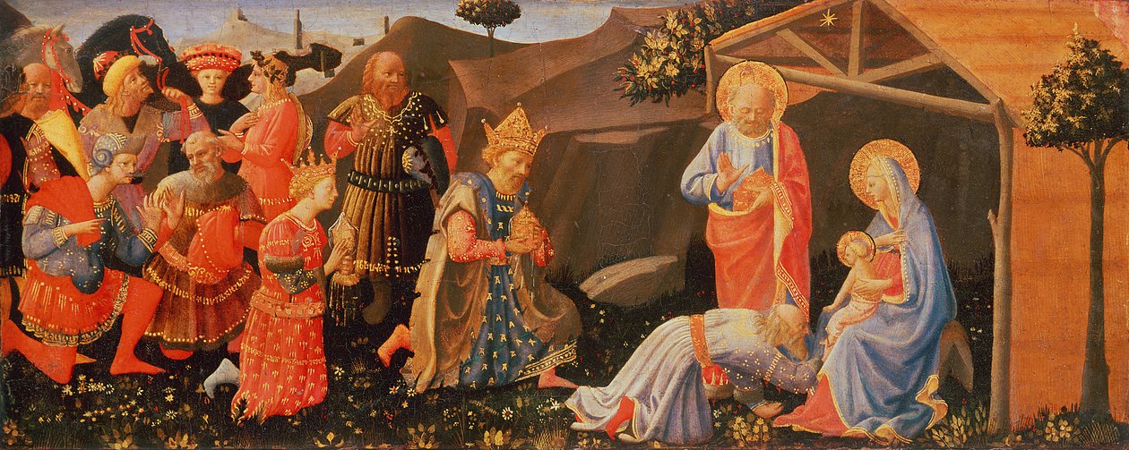 Adoration of the Magi, c.1433-4 (äggtempera på trä) av Zanobi di Benedetto Strozzi
