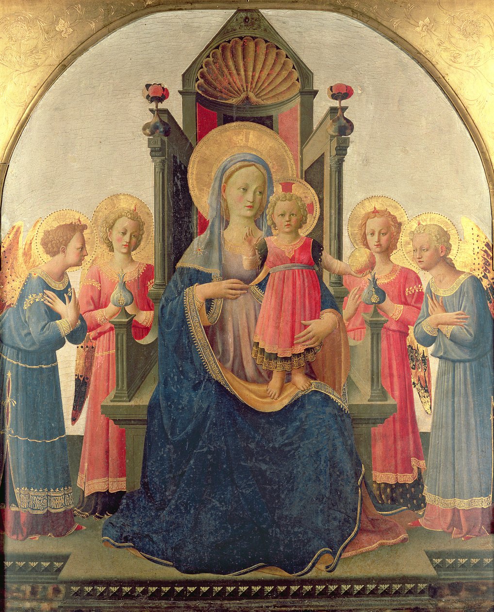 Madonna på tron av Zanobi di Benedetto Strozzi