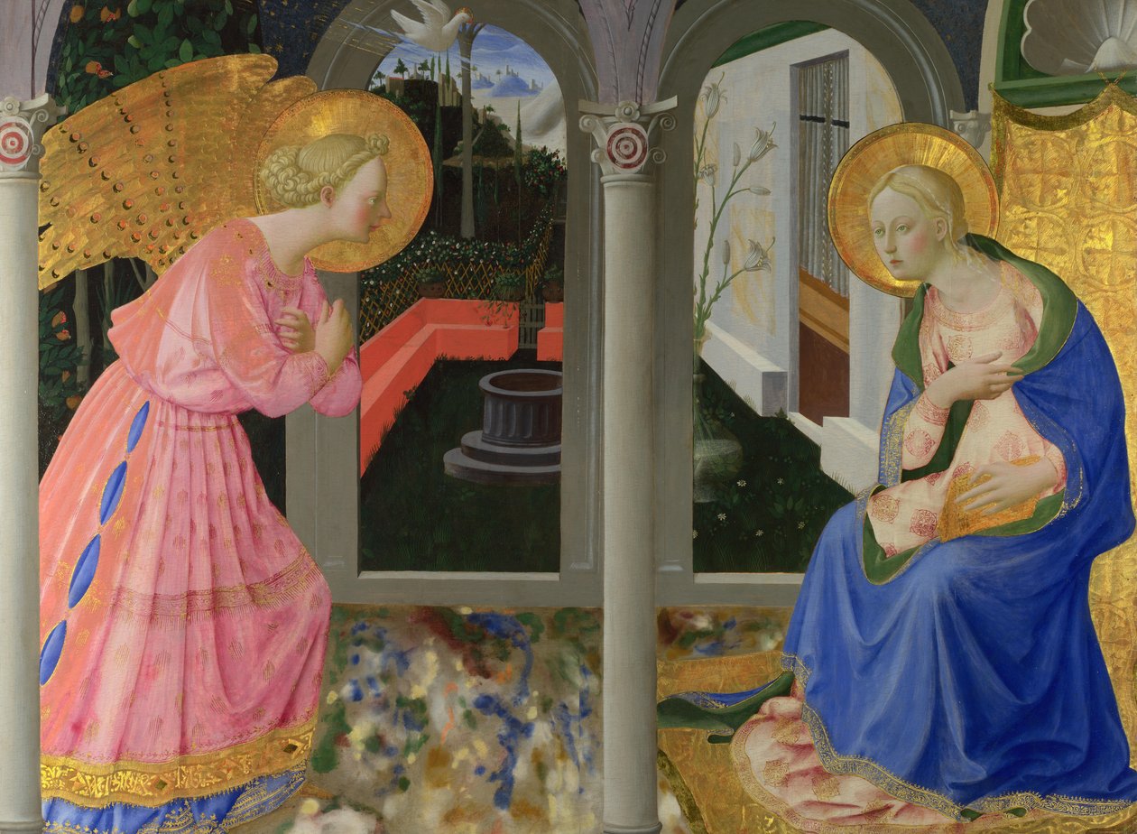 Bebådelsen, c. 1440 av Zanobi Strozzi