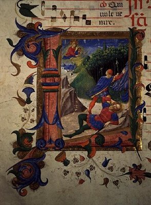 Missal 515 22v Historierad initial 