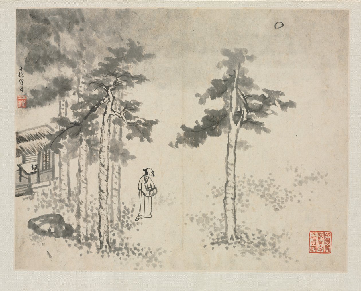 Landskapsalbum i olika stilar: Shibiao Waiting for the Moon av Zha Shibiao