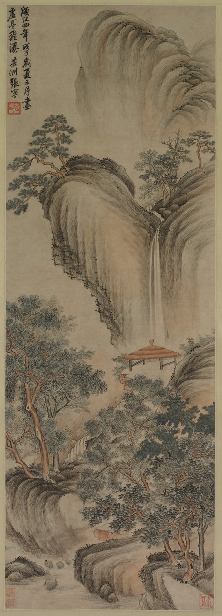 Tom berså och snabbt vattenfall, 1468. av Zhang Ning