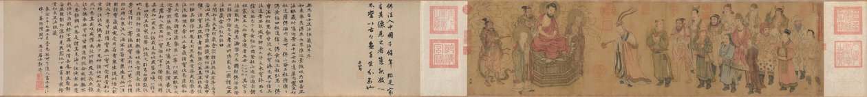 Barbarians kunglighet dyrkar Buddha, 900-talet. av Zhao Guangfu