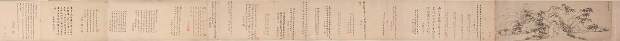 Bambu, stenar och ensamma orkidéer av Zhao Mengfu