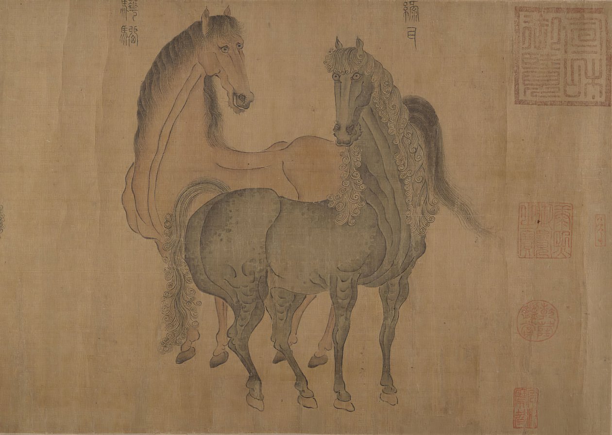 Åtta hästar. av Zhao Mengfu