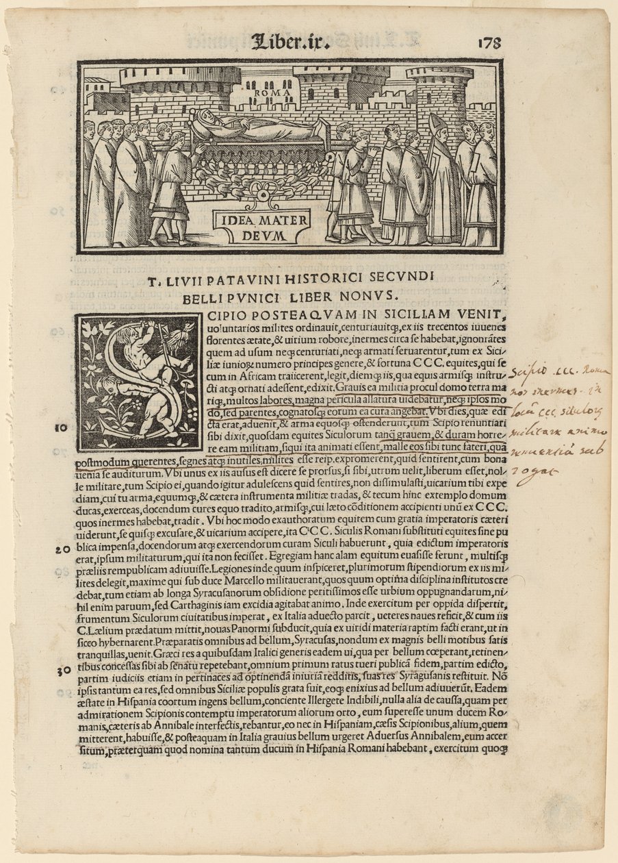 Sida från Livius Historiabum Libri av Zoan Andrea