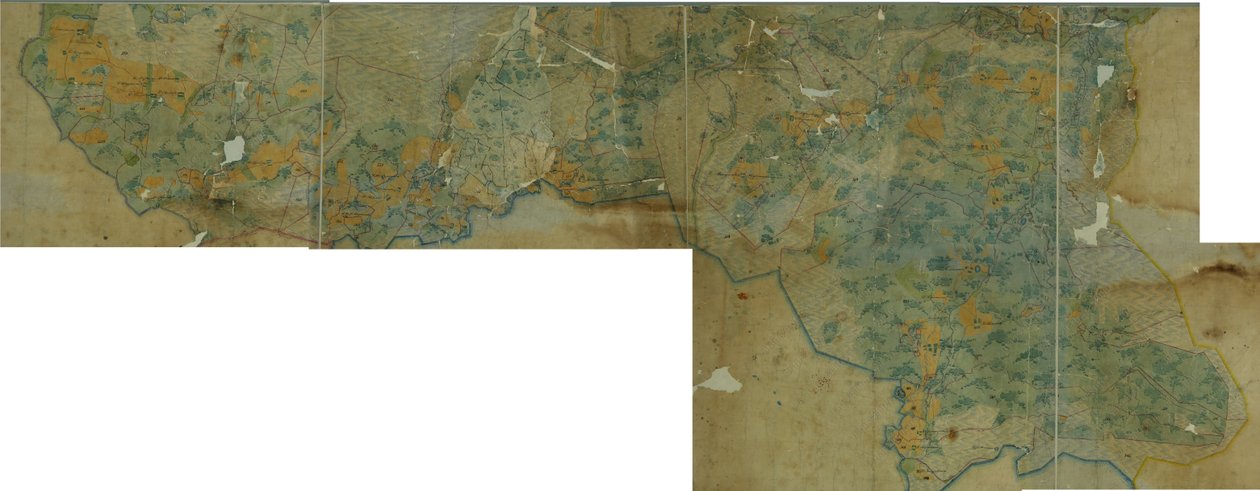 Svenska: Karta över Pokrovsky-distriktet (PGM 1 verst) 1780 - 1790 av неизвестны