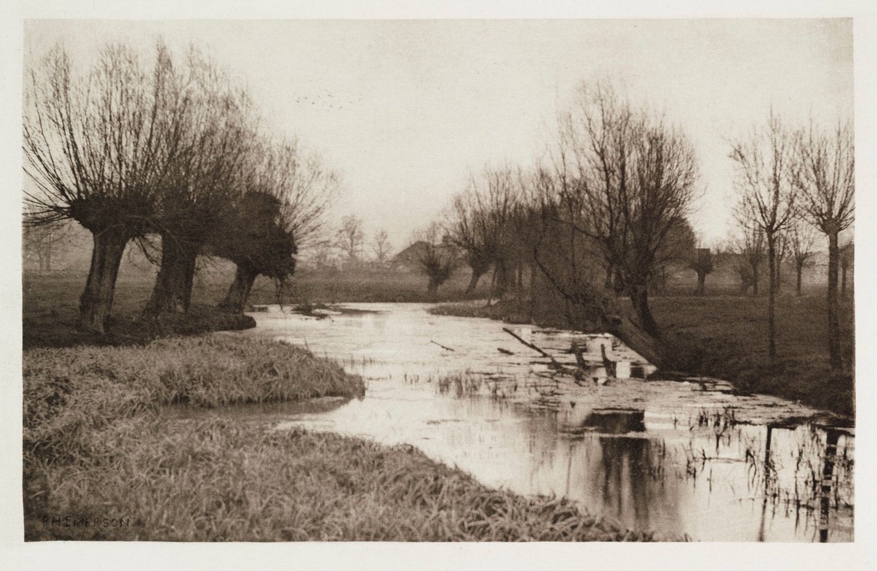 Vid Backwater on the Lea av Frederick (attr. to) Barnard