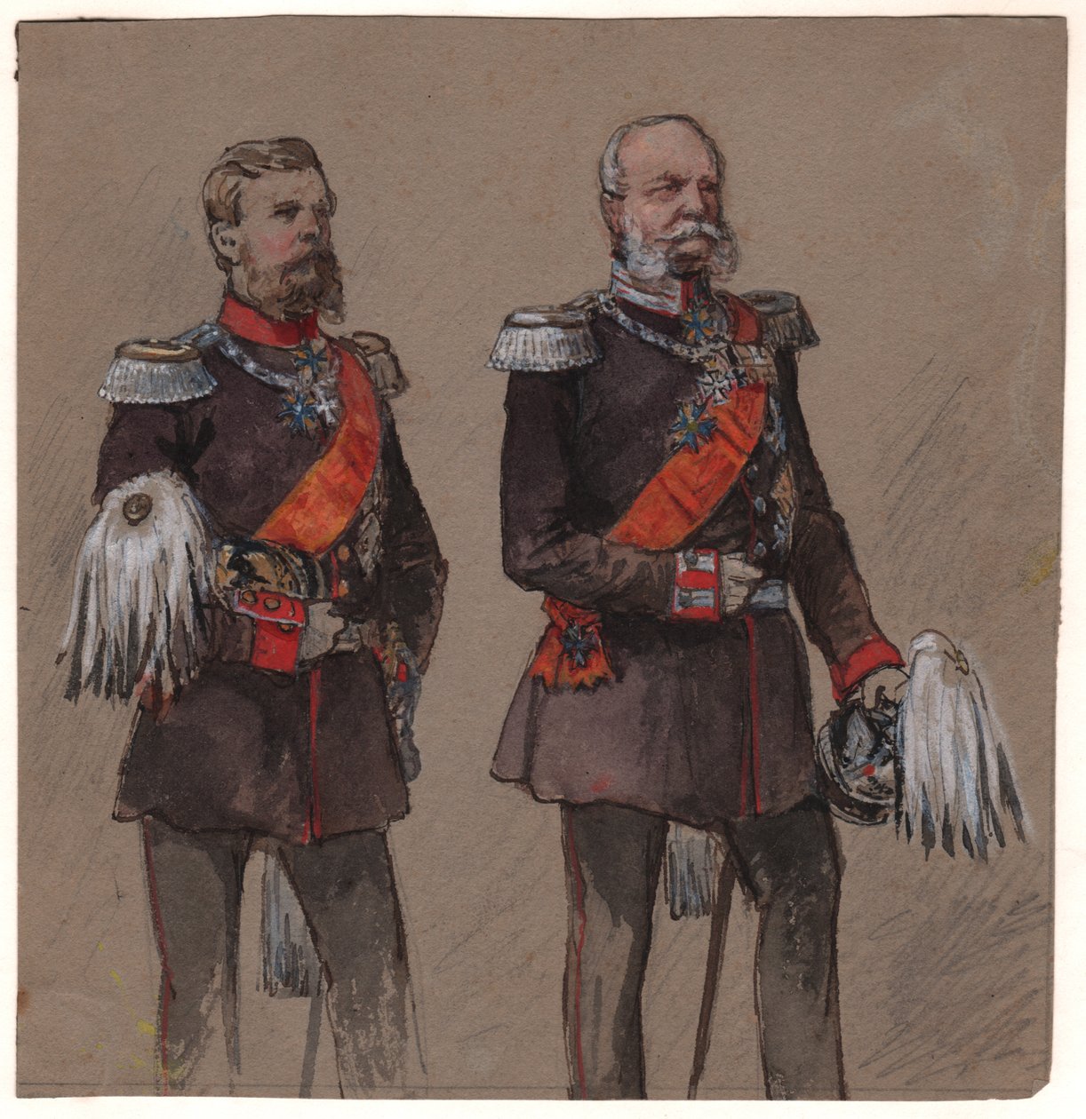 Alexander II av Ryssland och Wilhelm II av Preussen av . .