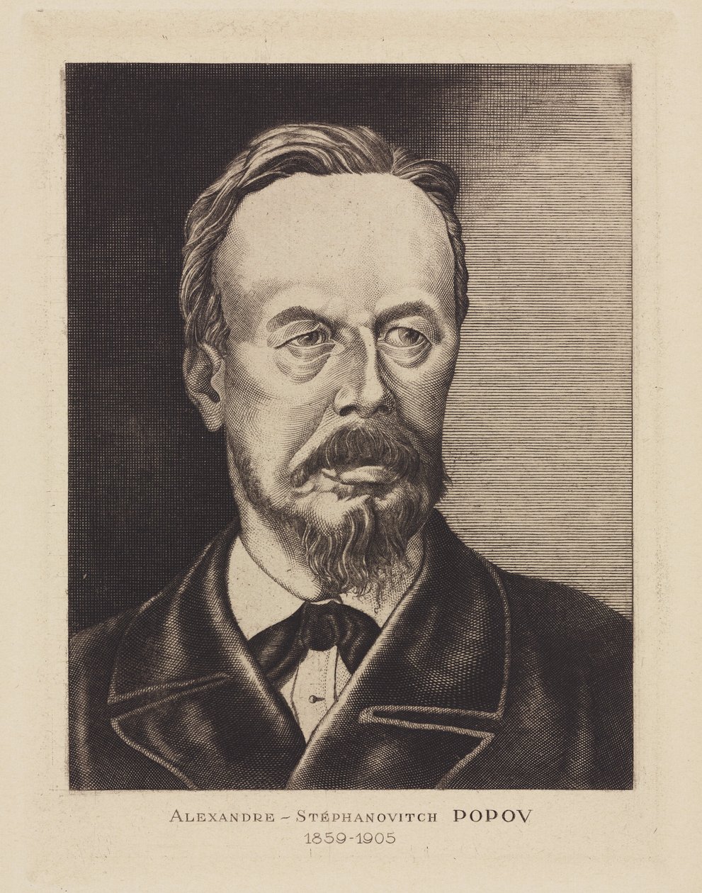 Alexandre-Stephanovich Popov, rysk fysiker, ca 1905 av Frederick (attr. to) Barnard