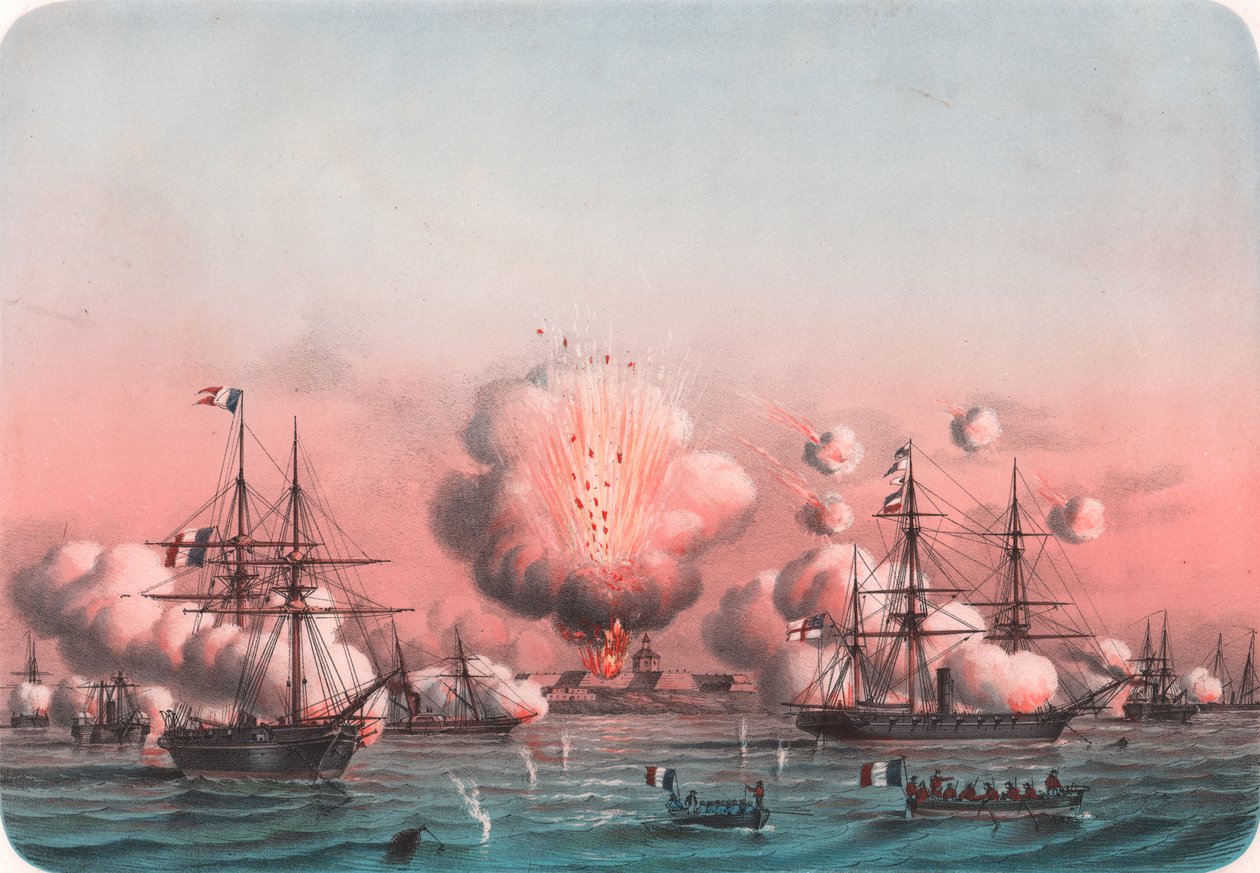 Allierad flotta bombarderar Arabat, 25 maj av William Walcutt