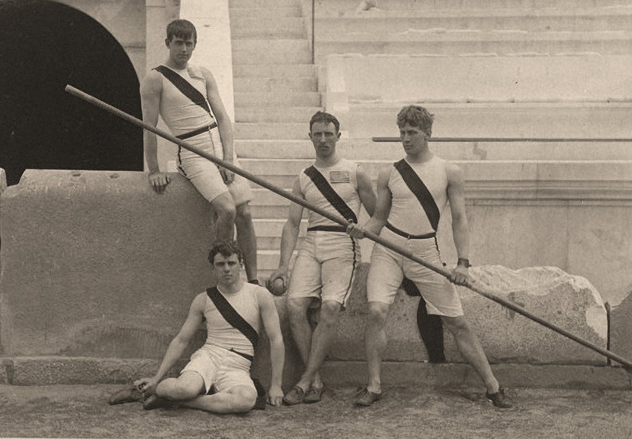 Amerikanska idrottare vid olympiska sommarspelen, Aten, Grekland. 1896 (foto) av . .