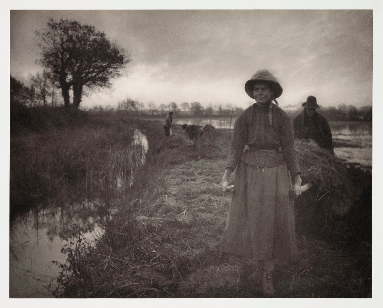 Åkerbruk, skörd "Poling The Marsh Hay" (transport du foin des marais) av John Pardon