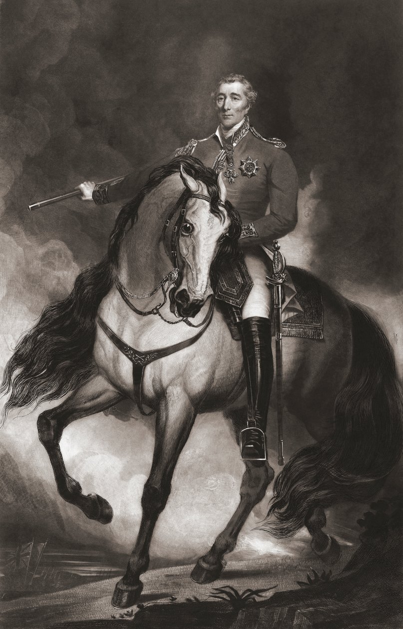 Arthur Wellesley, hertig av Wellington, ryttarporträtt av . .