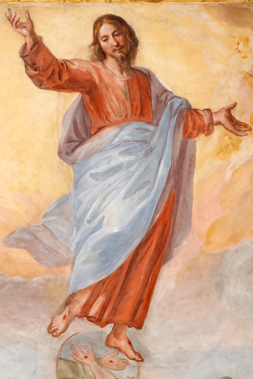 Kristi himmelsfärd. Basilikan Santissima Annunziata del Vastato. Genua. Italien. av . .