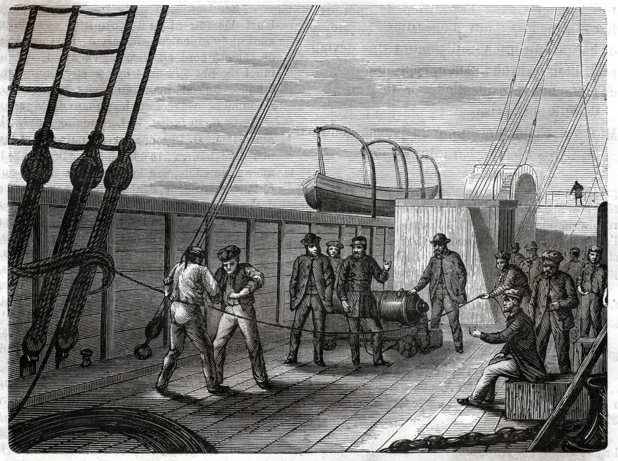 Kabeltelegraphique sous marin. Telegrafisk undervattenskabel. av Frederick (attr. to) Barnard