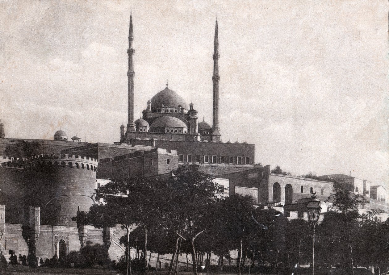 Kairo, citadellet i Saladin (Egypten). cirka 1920 (s/v foto) av . .