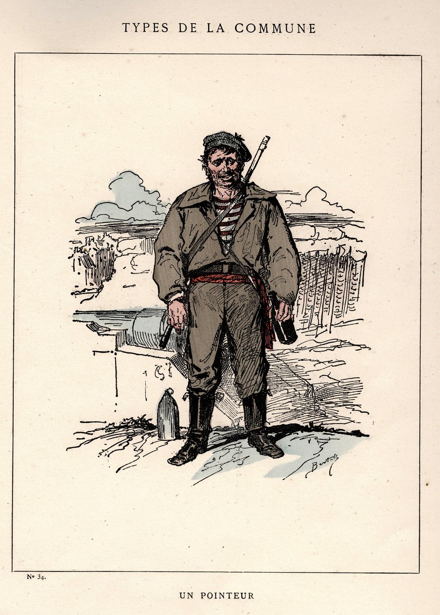 Paris Commune: kostym av UN POINTOR (34) i "" Les Communeux av Frederick (attr. to) Barnard